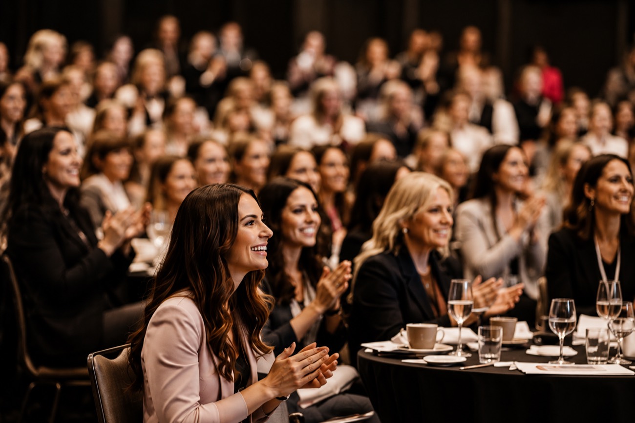Women celebrating together at EMpowered Live